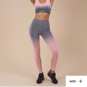 Gymshark ombre seamless leggings (pink/grey)